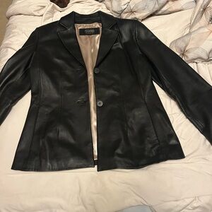 Wilsons Black Leather Blazer Jacket